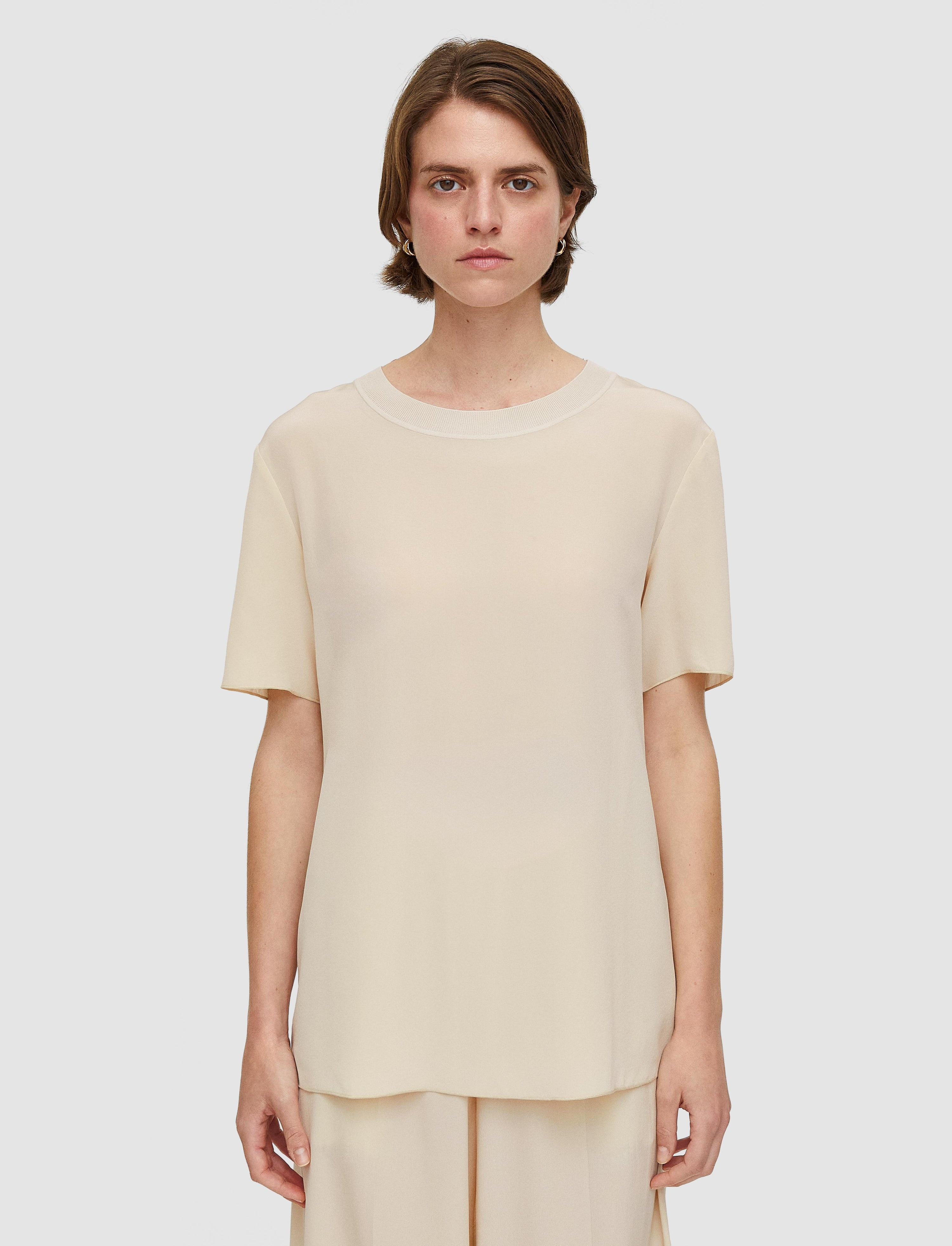 Silk Crepe de Soie Rubin Blouse - 3