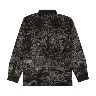 WHO DECIDES WAR Who Decides War Embroidered Duality Button Up Shirt 'Black' outlook