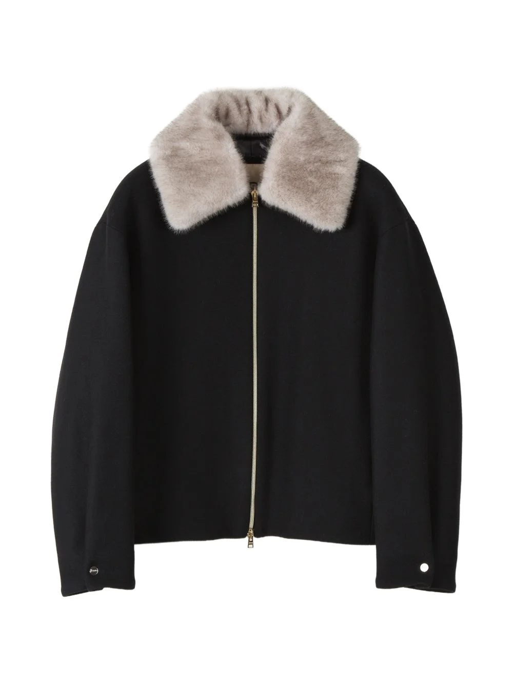 faux-fur collar jacket - 1