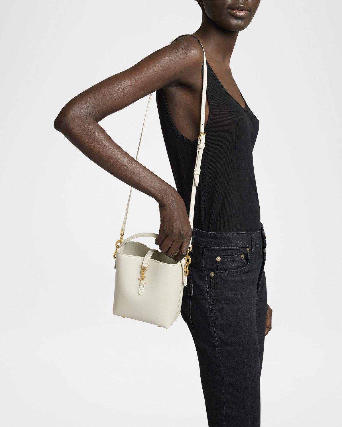 Le 37 Mini YSL Bucket Bag in Smooth Leather - 3