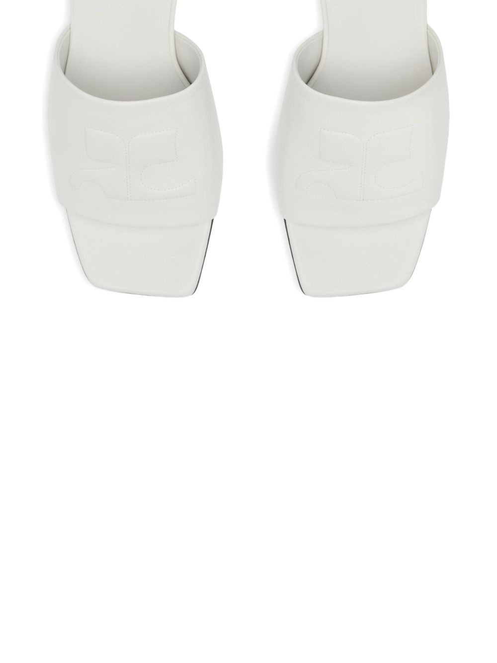 55mm leather block-heel sandals - 4