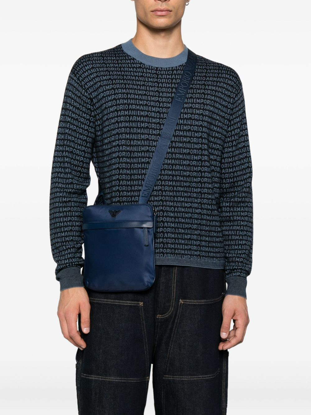 logo-plaque messenger bag - 2