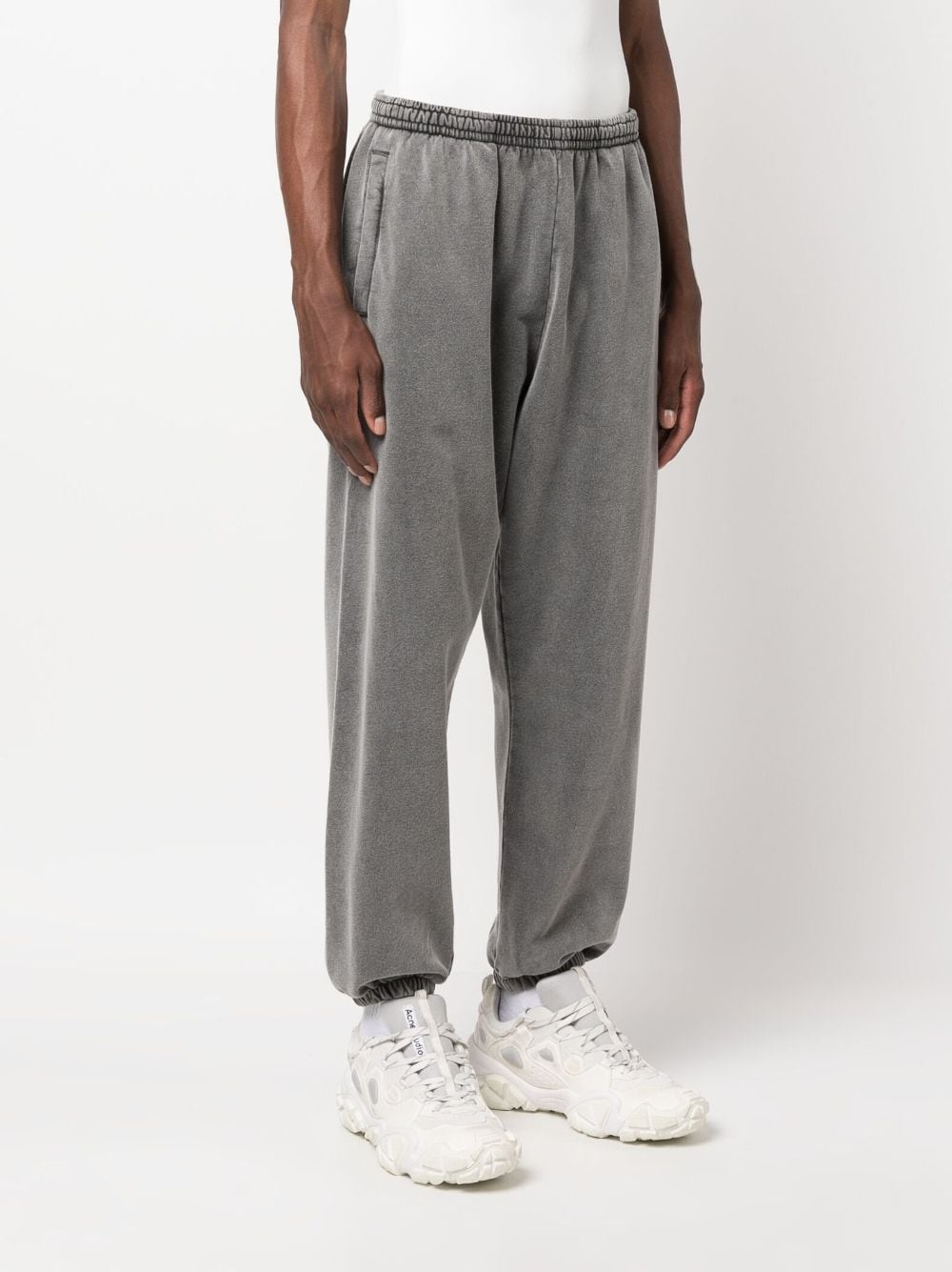 washed cotton track pants - 4