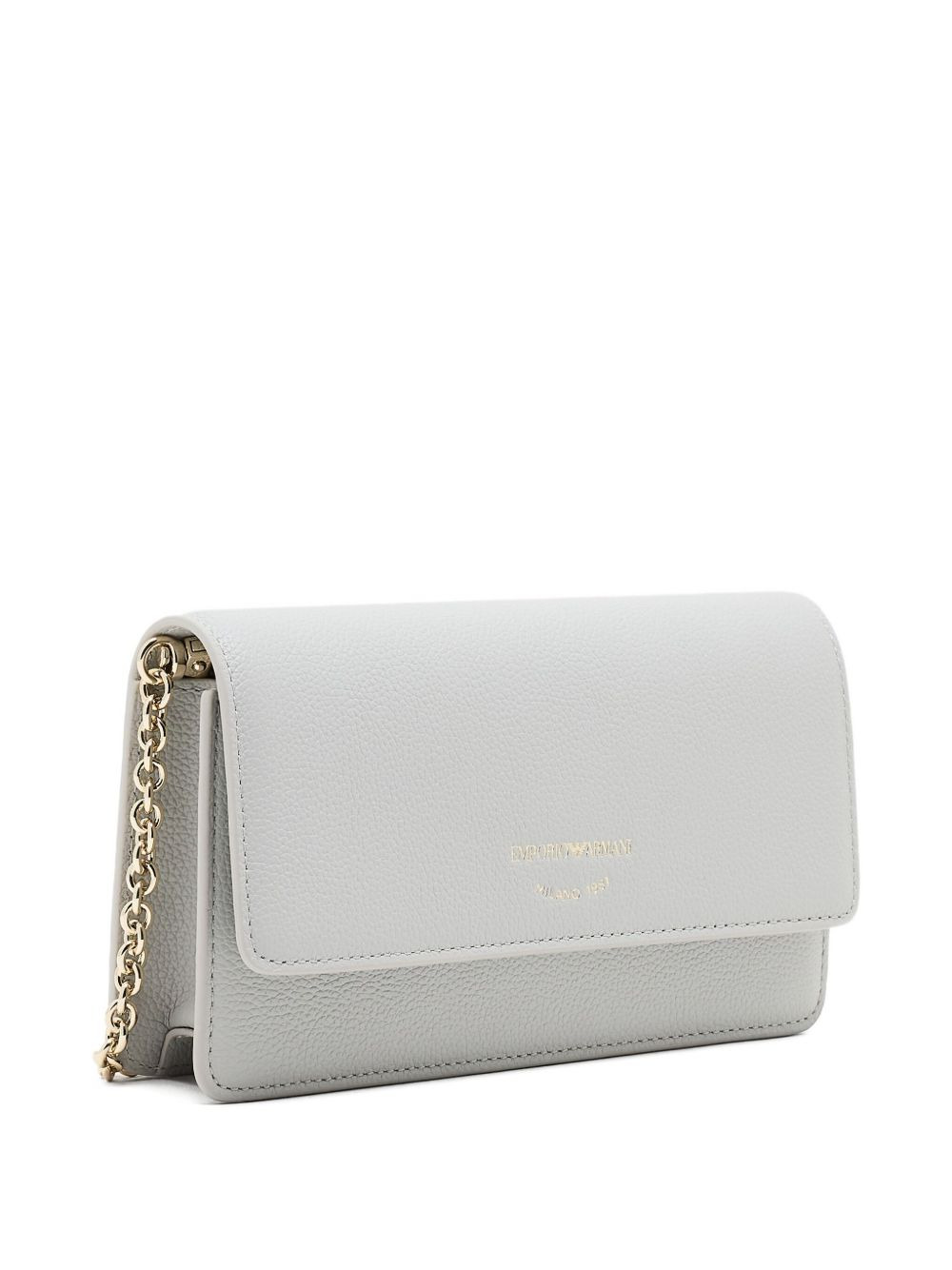 chain-strap leather clutch bag - 3