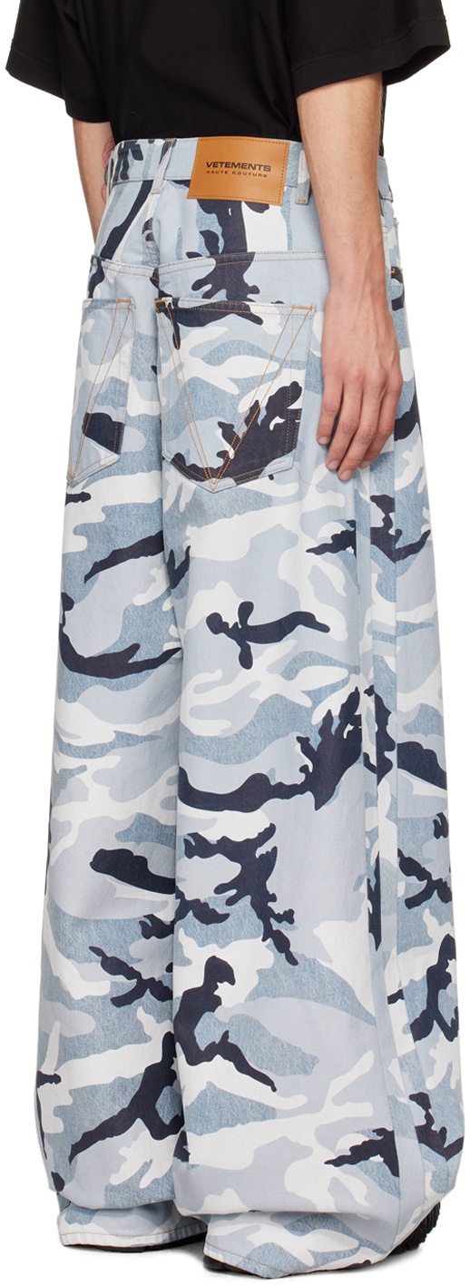Blue Camo Big Shape Jeans - 3