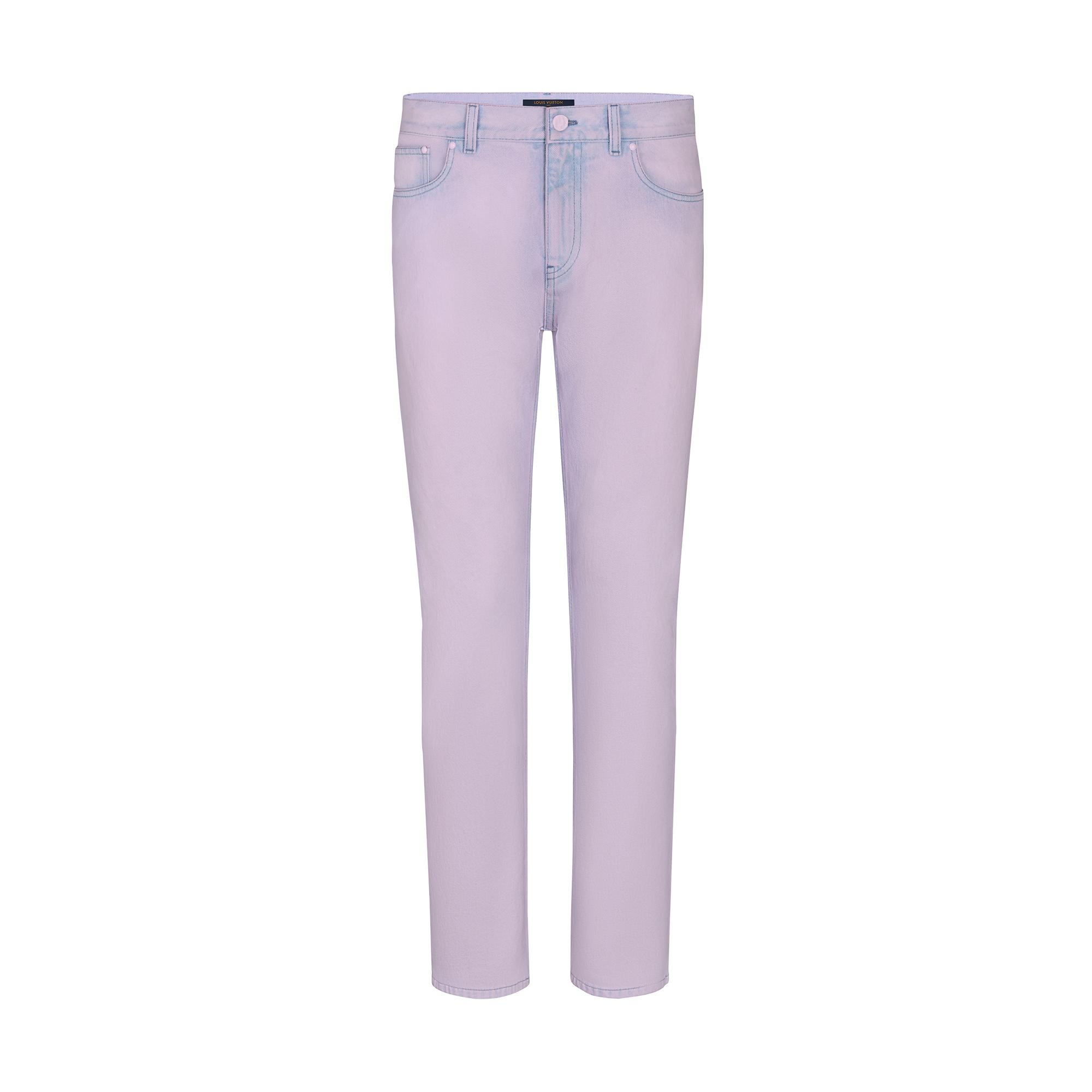 Bleached Denim Slim Pants - 1