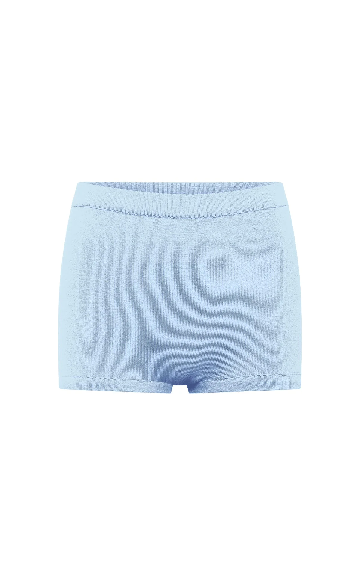 Aris Knit Short in Light Blue Merino Wool - 1