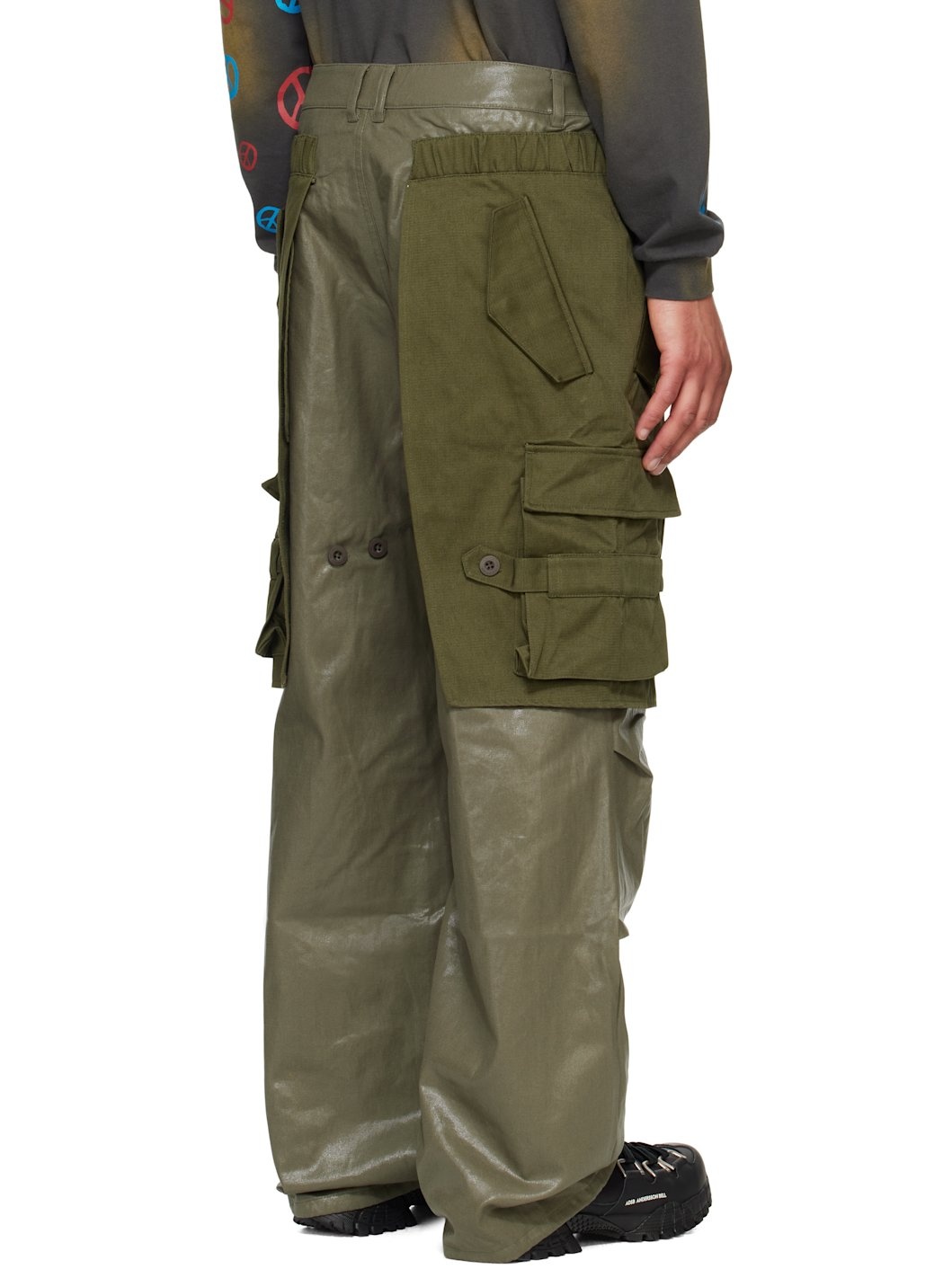 SSENSE Exclusive Khaki Raptor Layered Cargo Pants - 3