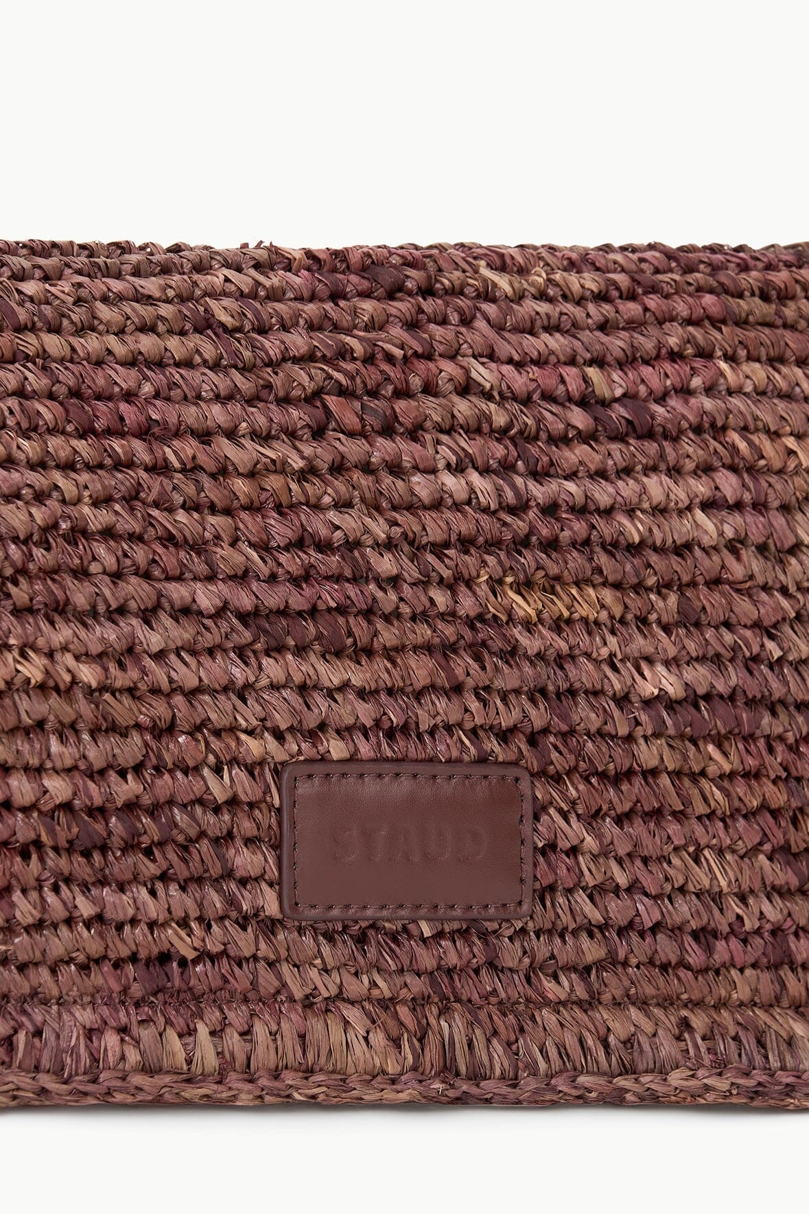 STAUD HARLOW RAFFIA BAG MAHOGANY - 6
