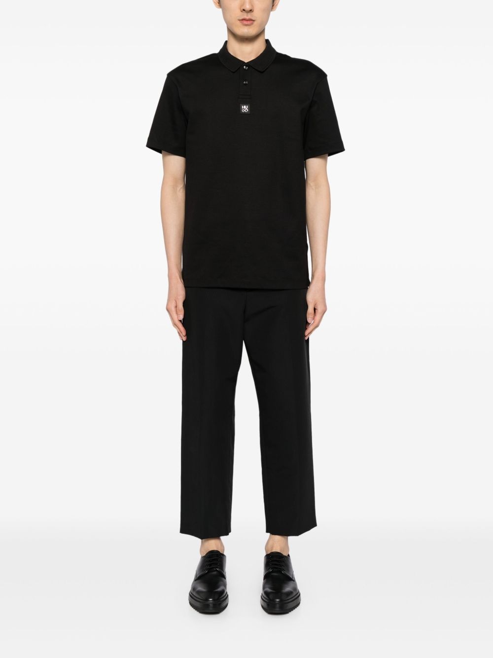 interlock-cotton polo shirt - 2