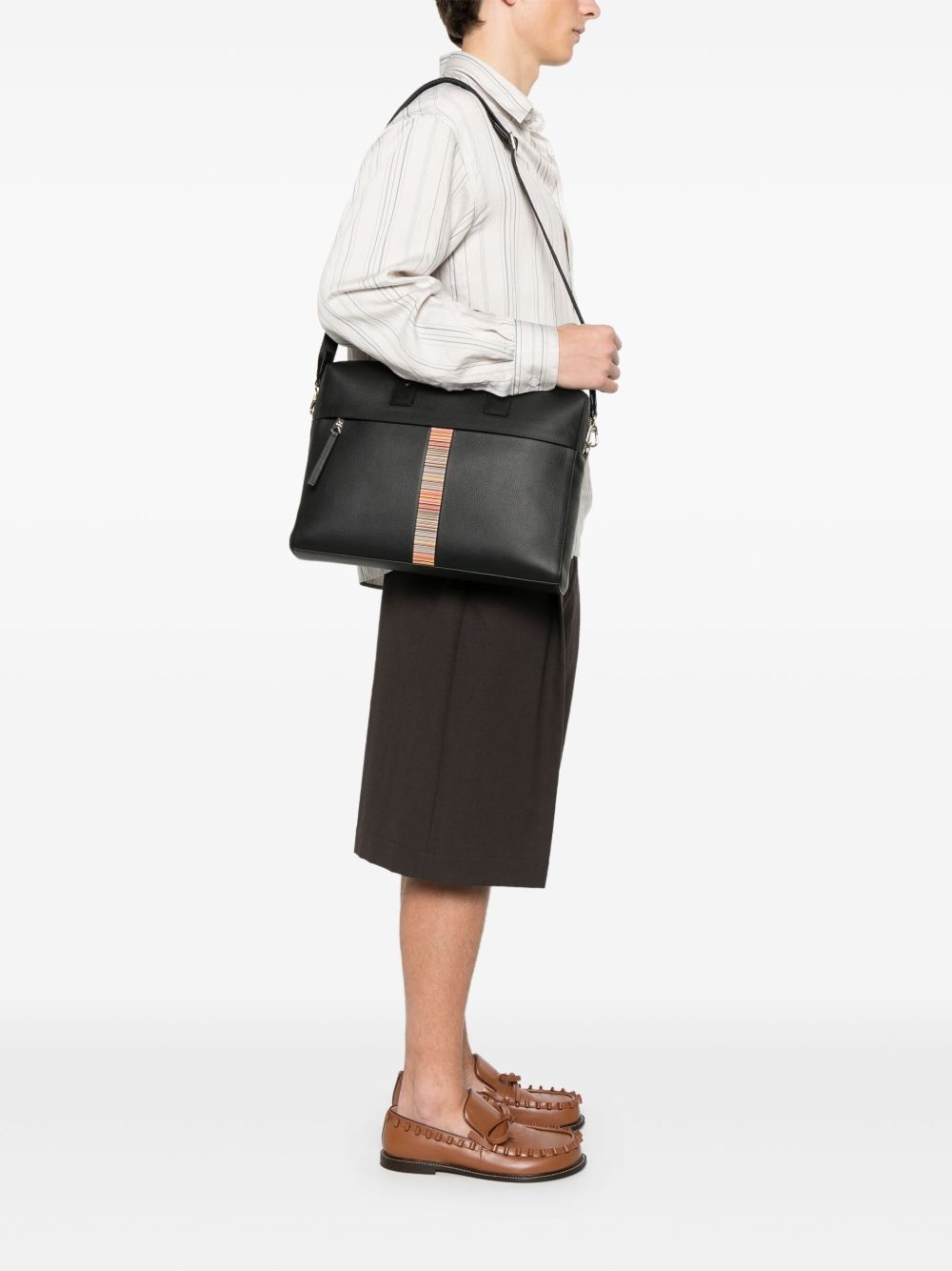Signature Stripe briefcase - 2