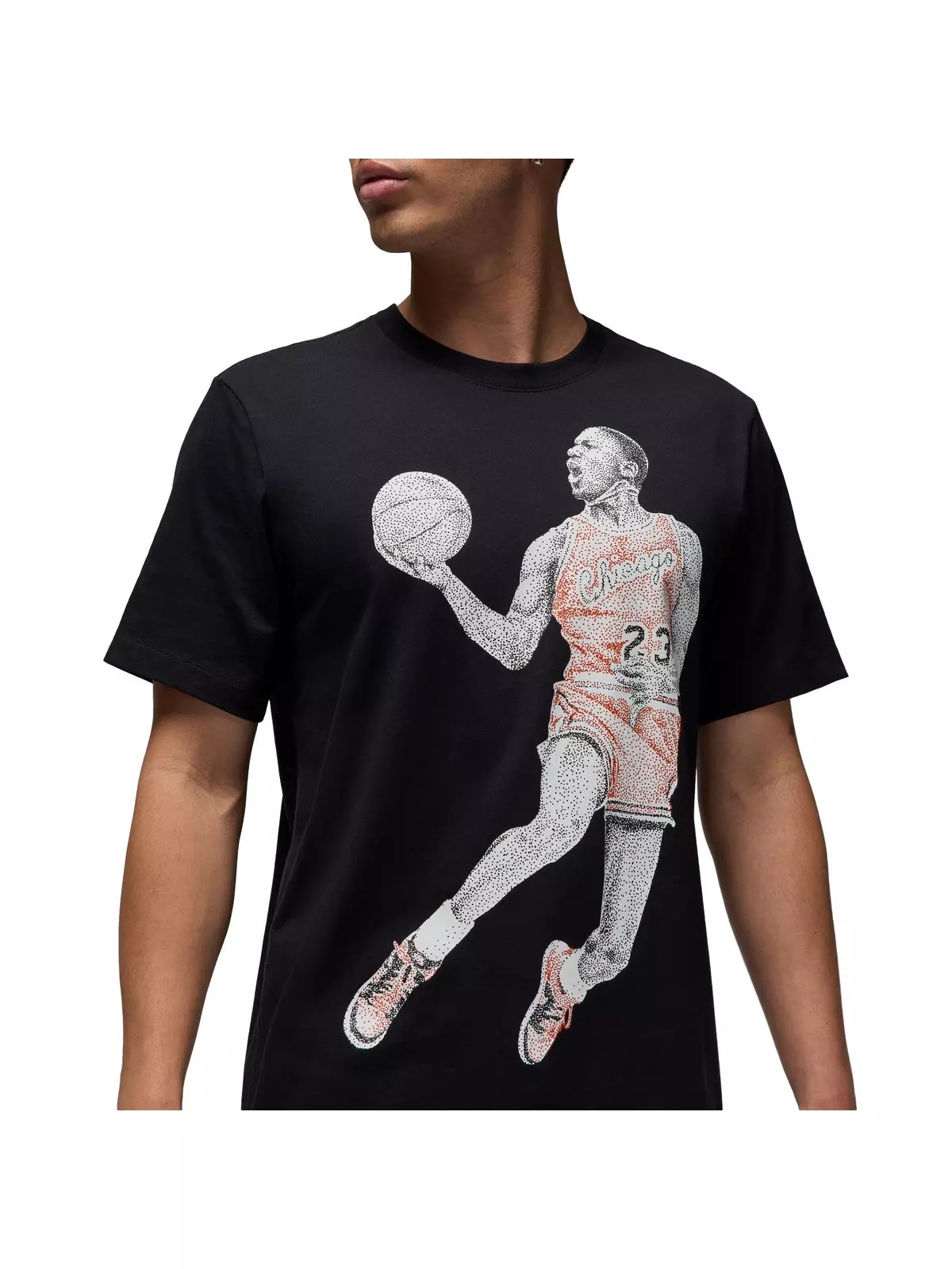 Men's Brand Dot Short-Sleeve Crew T-Shirt -Black - 3