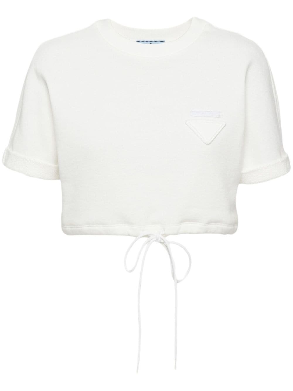 cropped short-sleeve top - 1