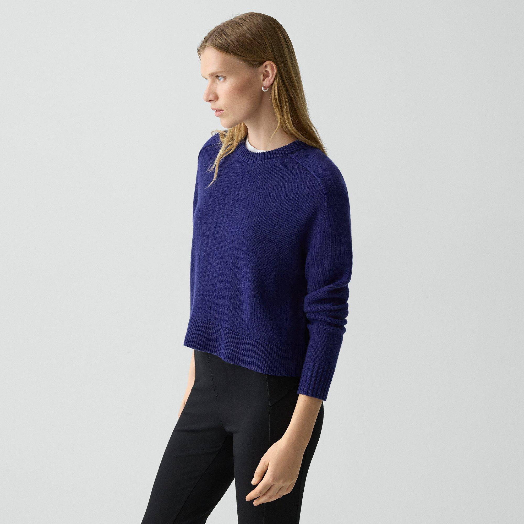 Cropped Crewneck Sweater in Cashmere - 3