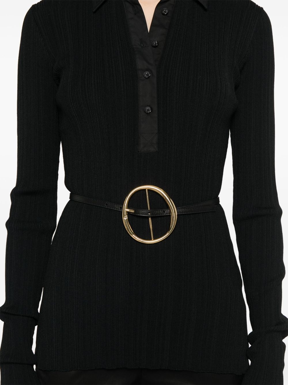 knitted polo top - 5