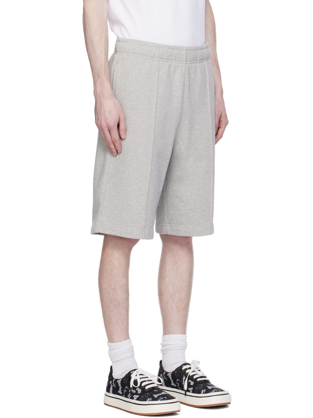 Gray Pinched Seam Shorts - 2