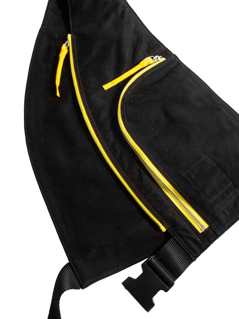 RICK OWENS DRKSHDW Crossbody Bag Black/Yellow - 3