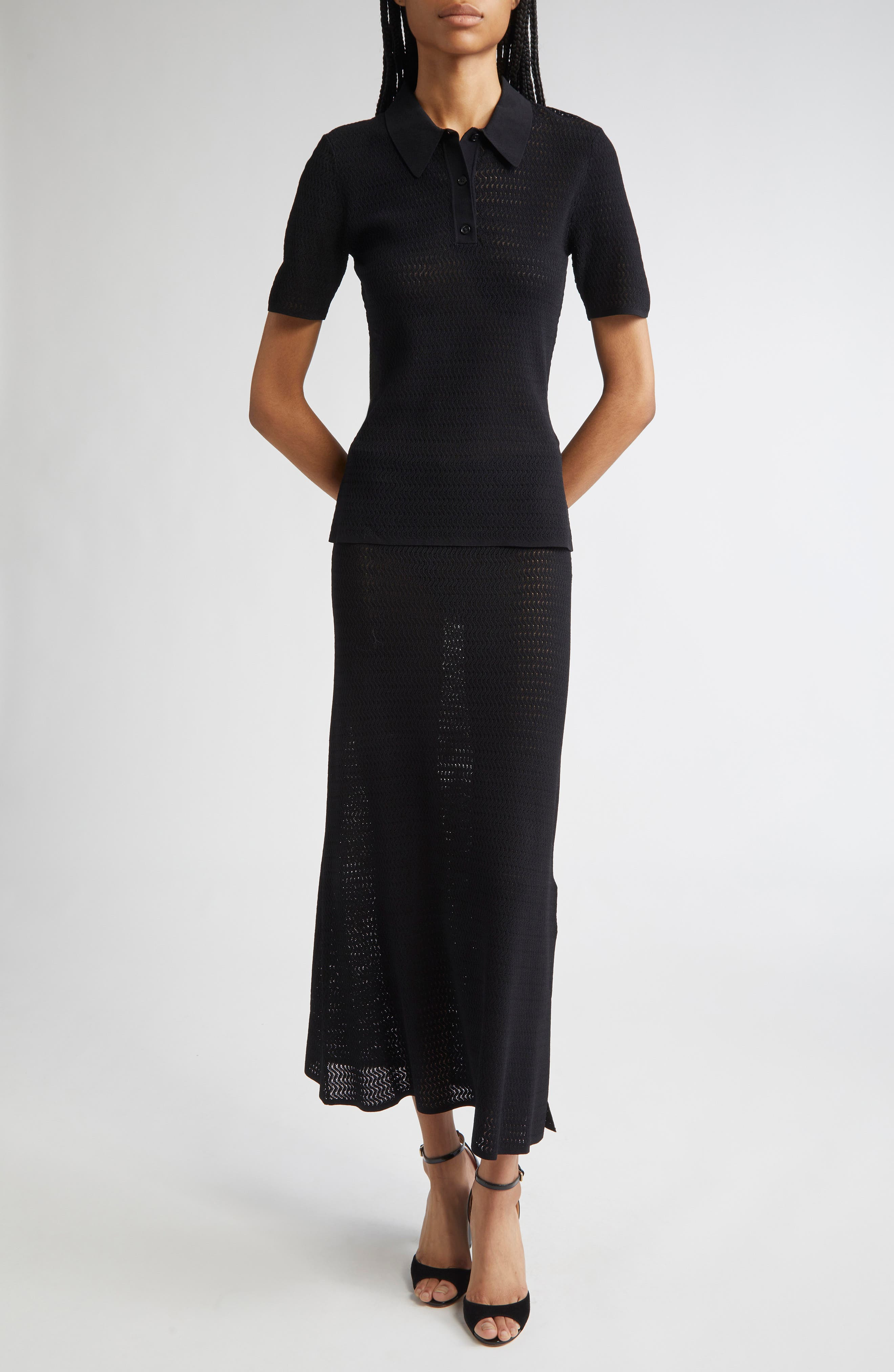 Victoria Beckham Midi Sweater Skirt in Black at Nordstrom - 2