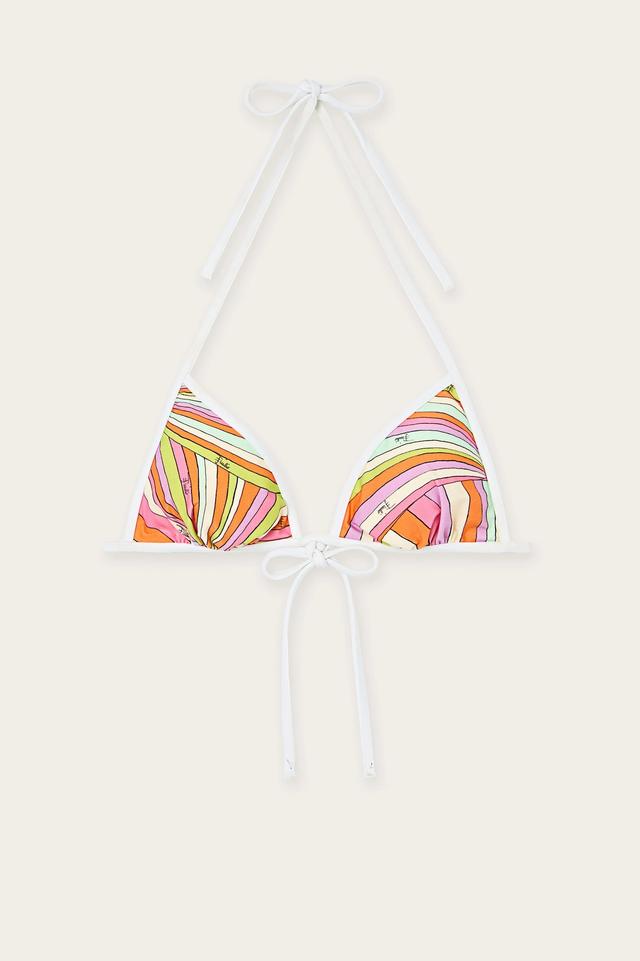 IRIDE PRINT TRIANGLE BIKINI TOP - 1