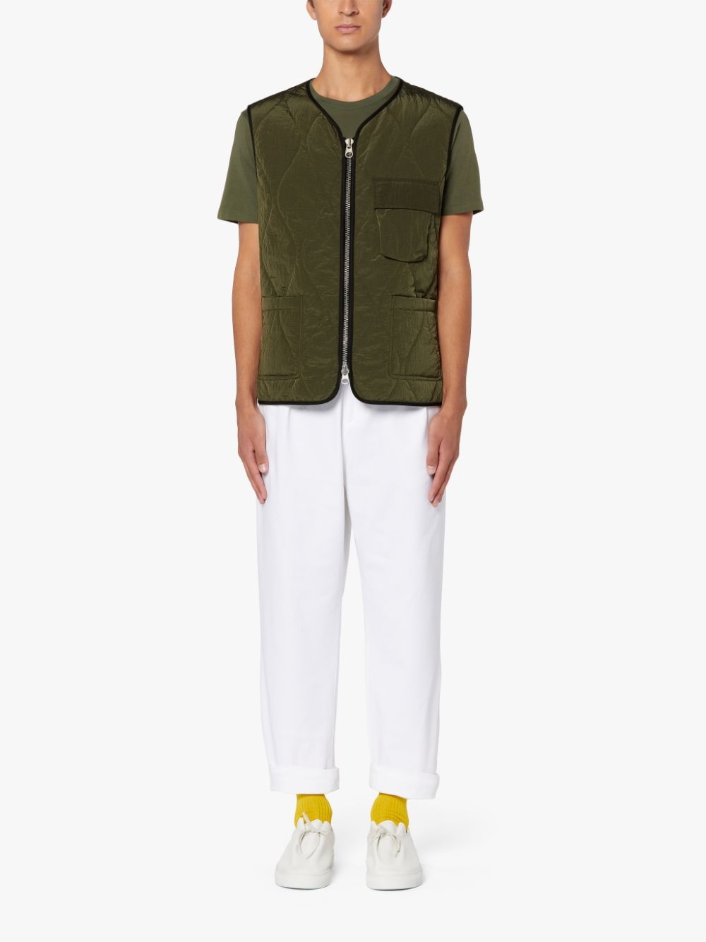 GENERAL MILITARY GREEN NYLON GILET | GQM-211 - 2