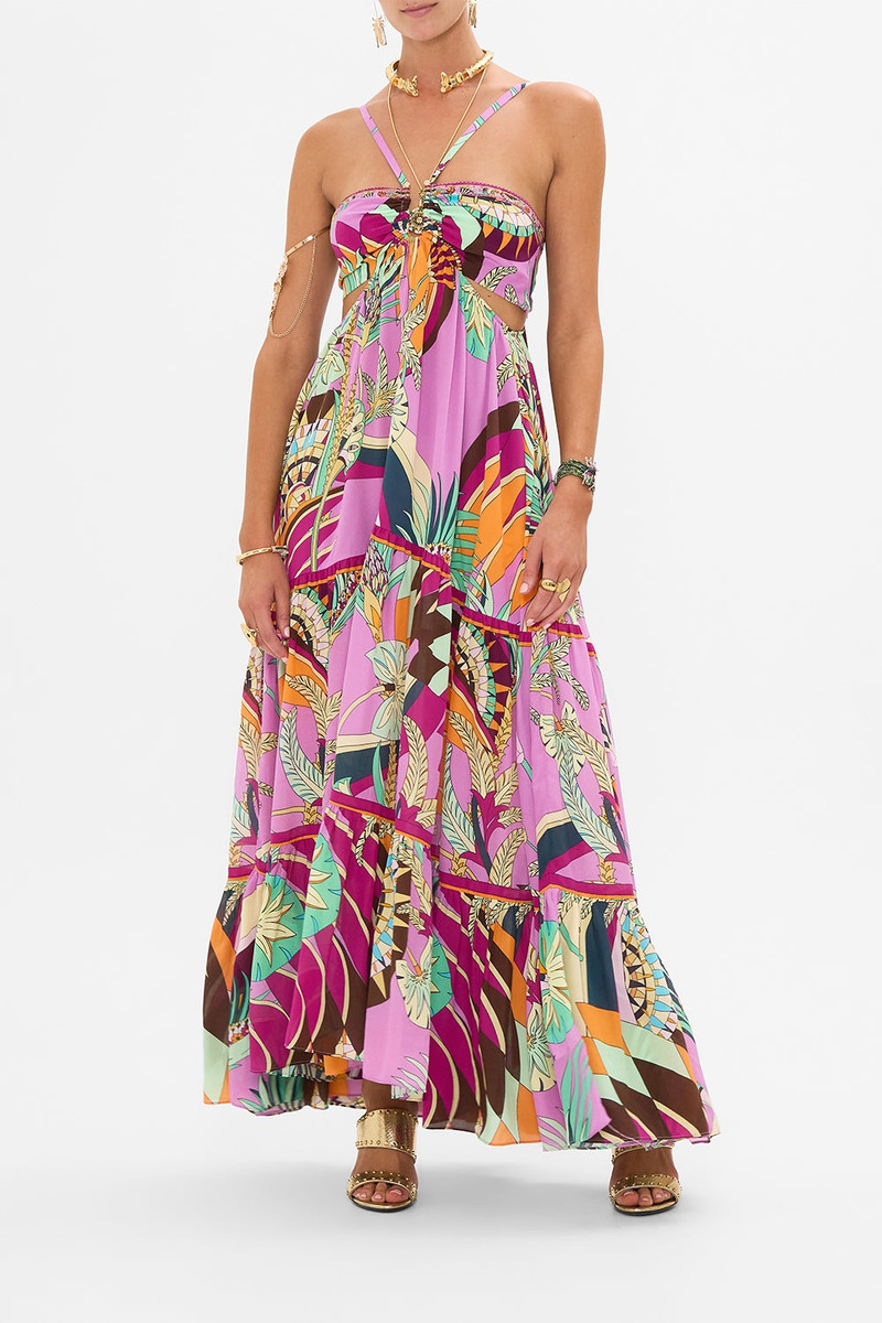 CAMILLA GATHERED CUT OUT DRESS outlook