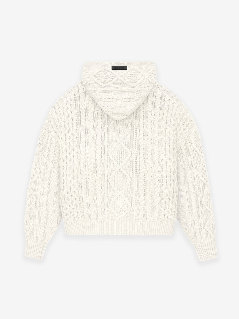 ESSENTIALS Cable Knit Hoodie outlook