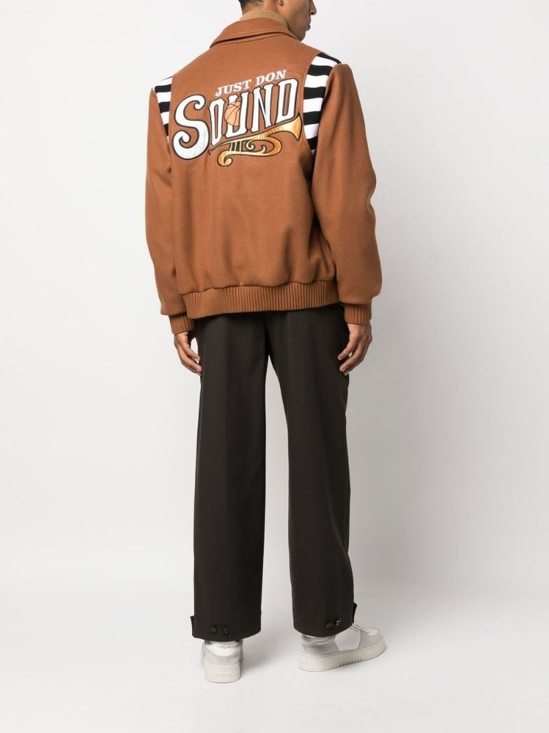 Just Don stripe-trim shirt jacket outlook