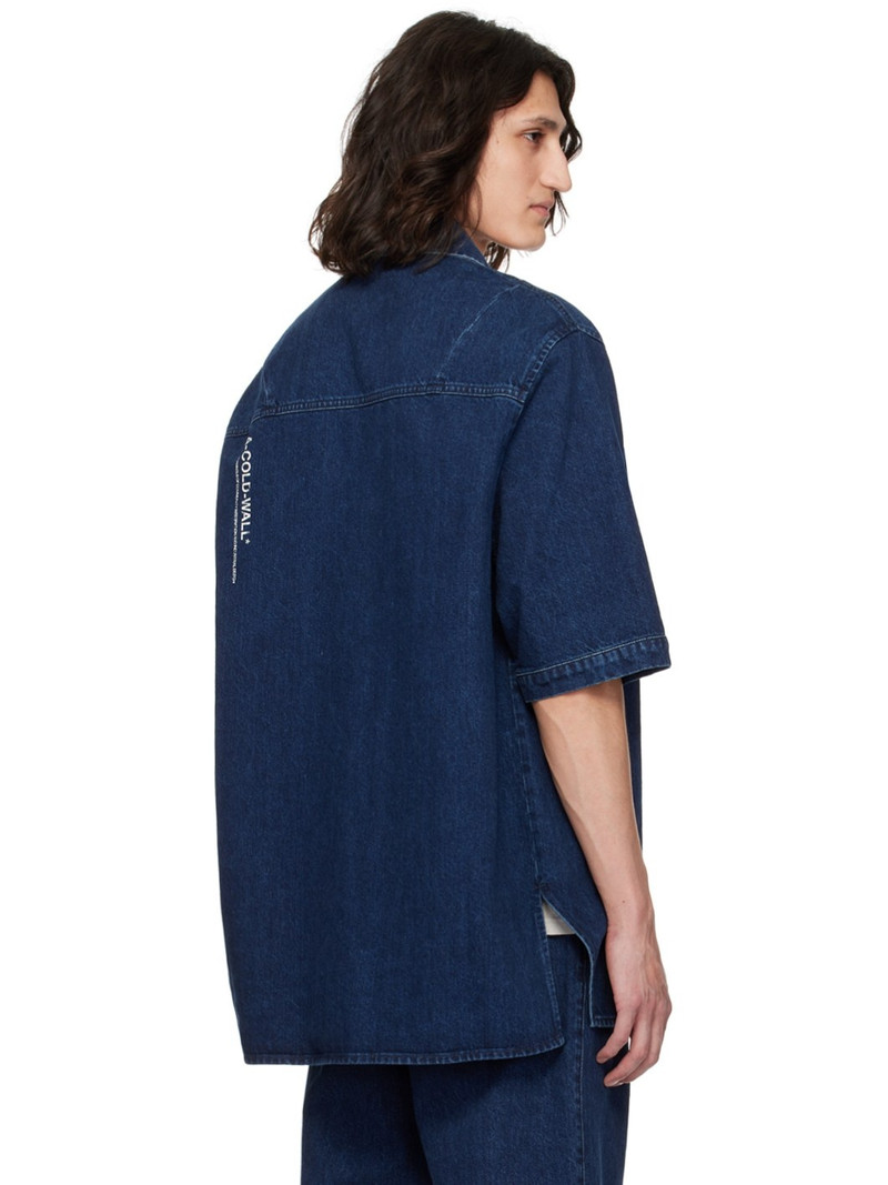 Indigo Printed Denim Shirt 3