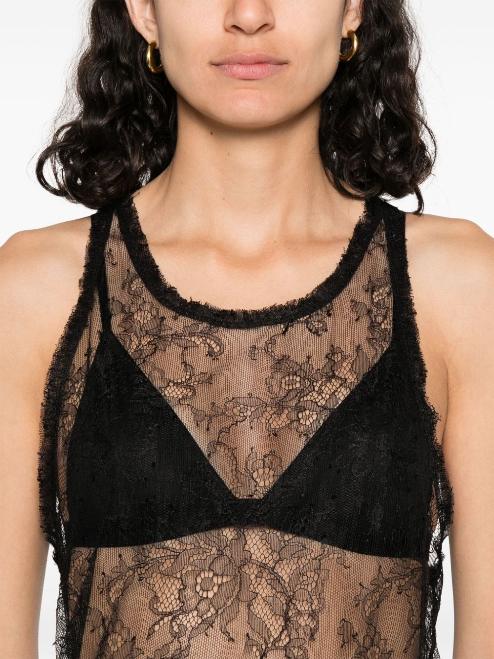 floral-lace tank top - 5