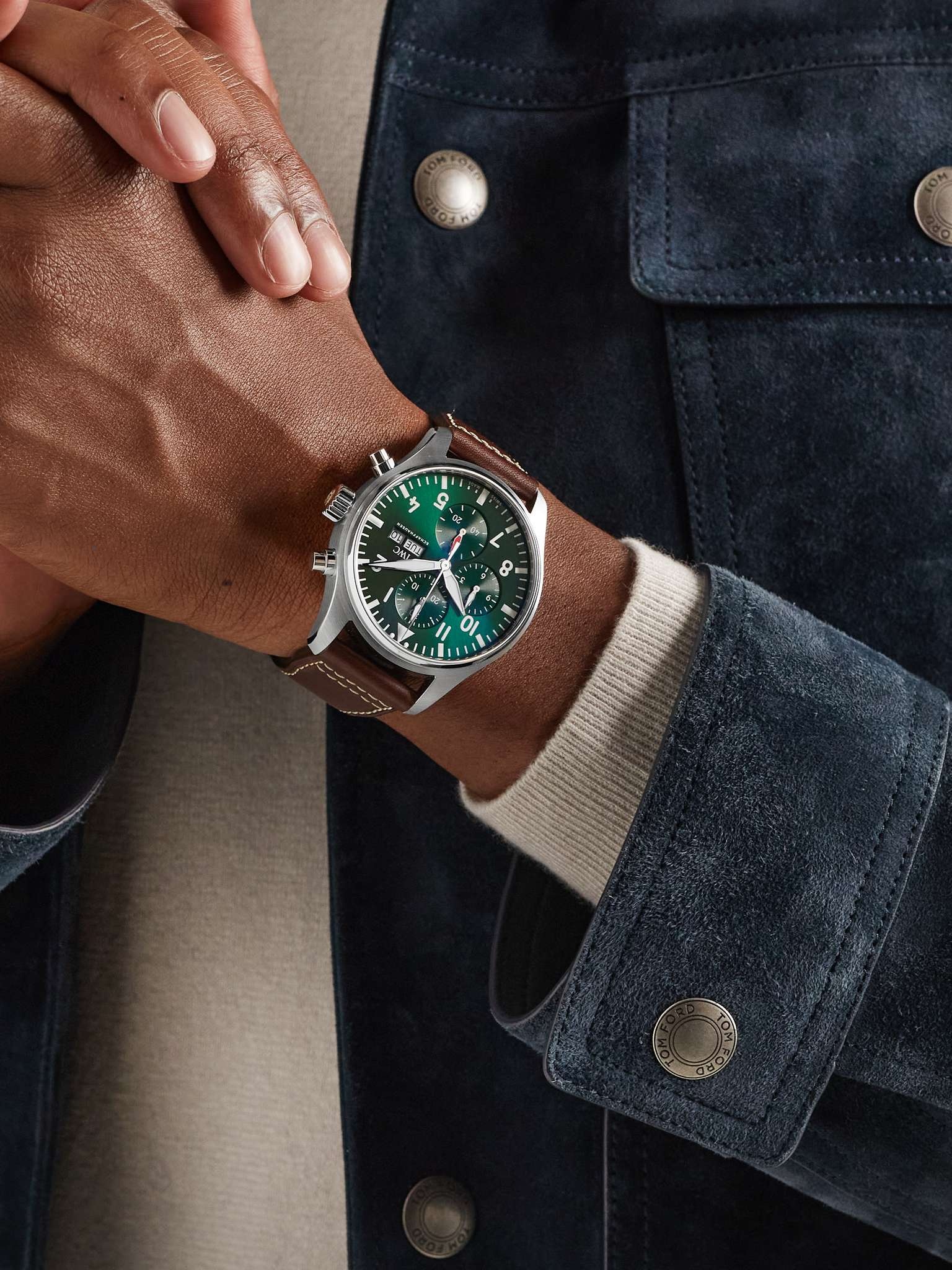 Pilot's Automatic Chronograph 43mm Stainless Steel and Leather Watch, Ref. No. IW378005 - 2