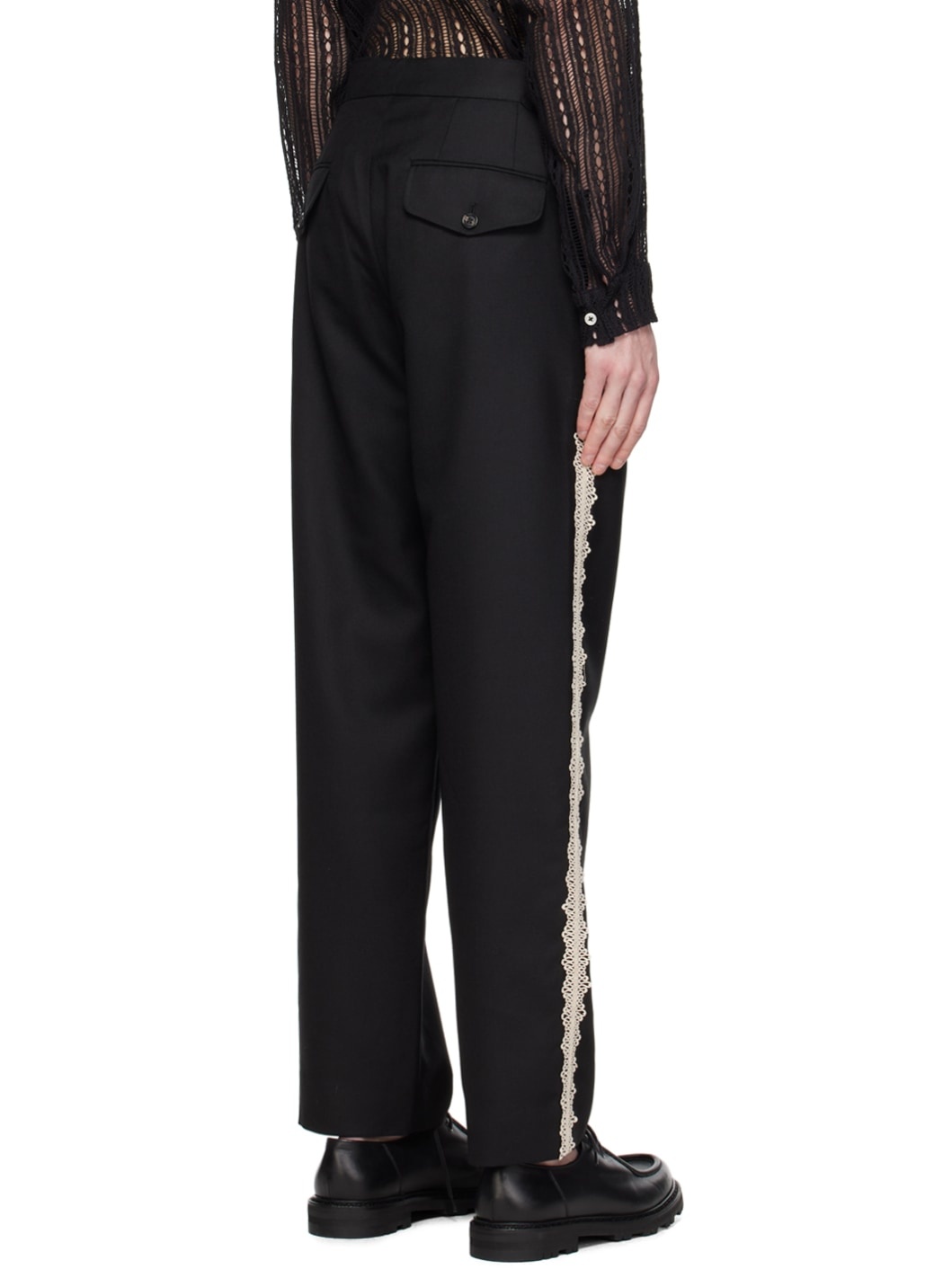 Black Lacework Trousers - 3