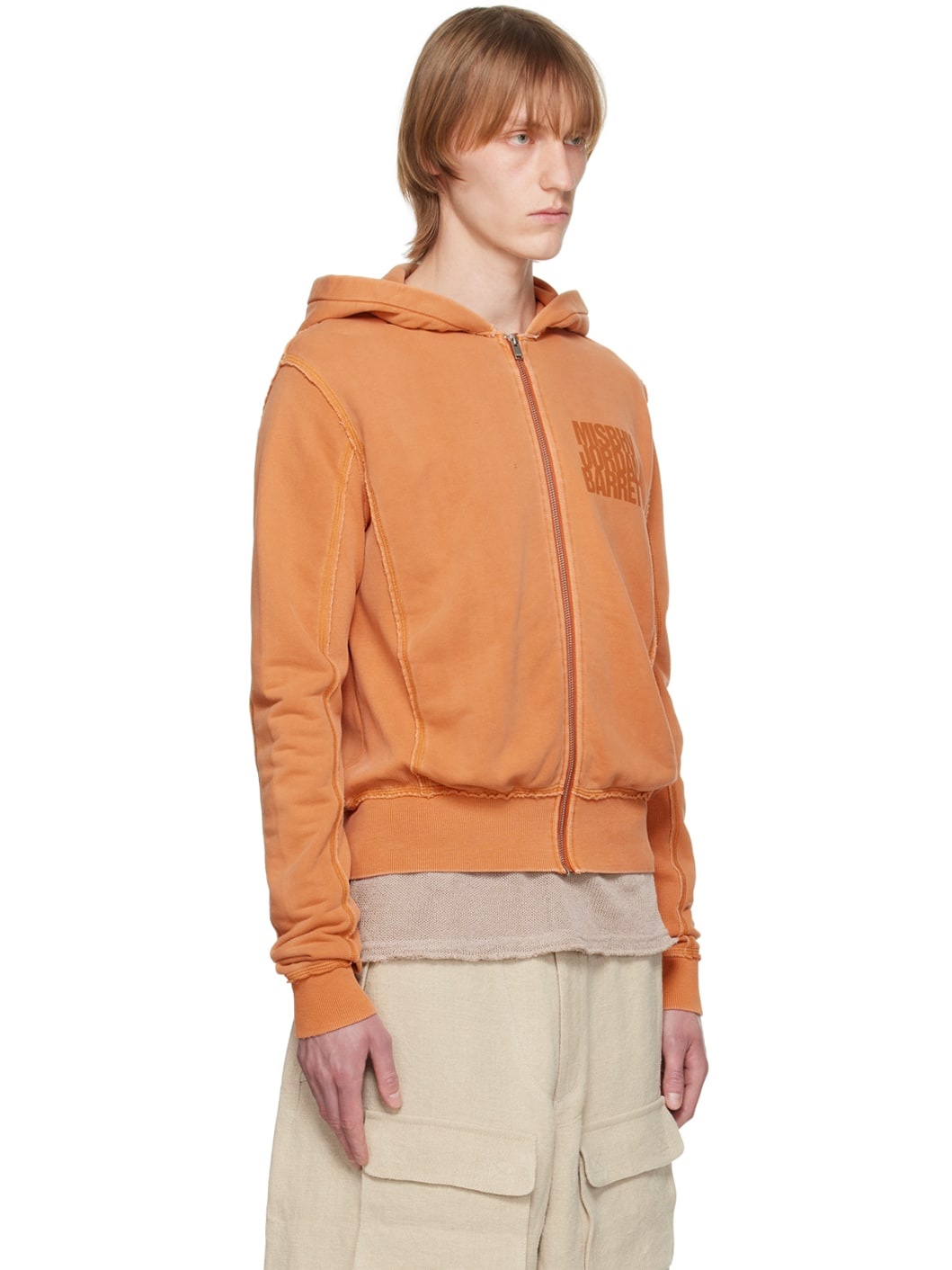 MISBHV Orange Jordan Barrett Edition Zipped Hoodie | REVERSIBLE 