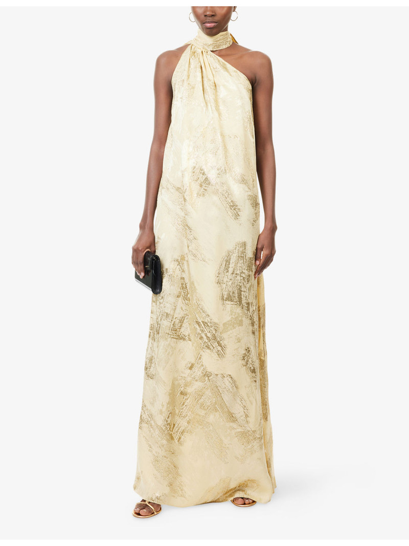 Taller Marmo Astor Scarf Silk-Blend Maxi Dress outlook