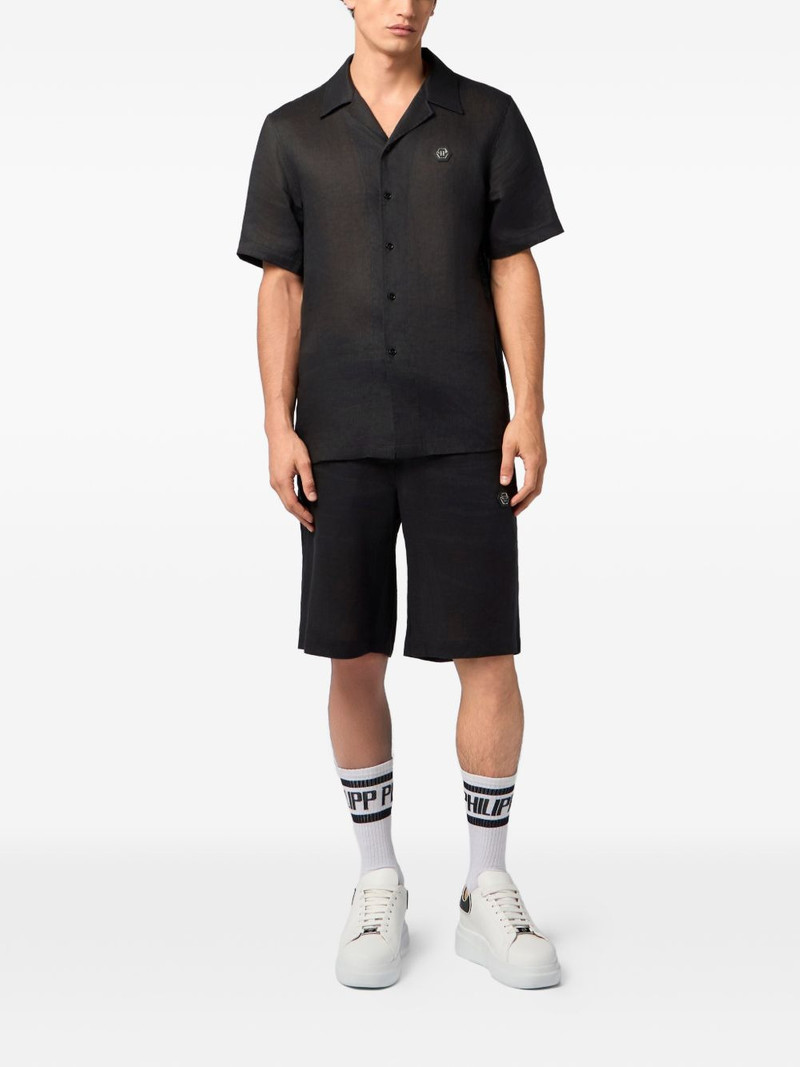 PHILIPP PLEIN black bowling shirt outlook