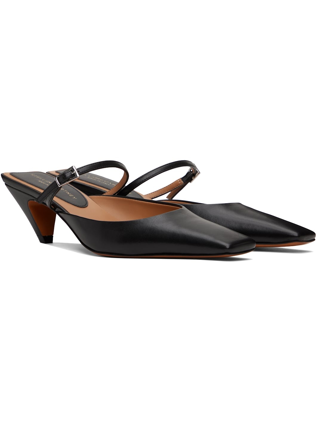 Black Stella Spur Kitten Heels - 4