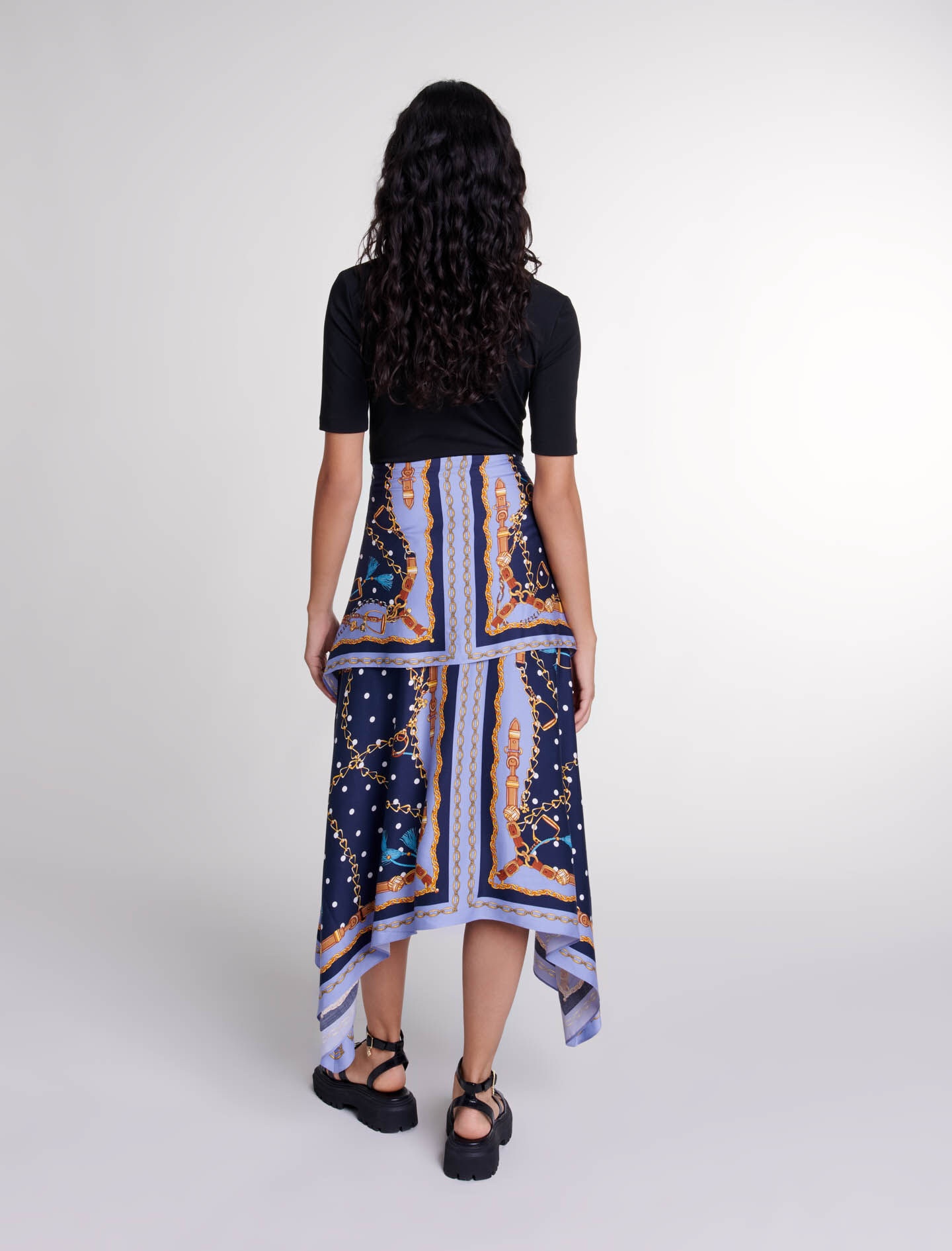 Illusion effect patterned dress - 4