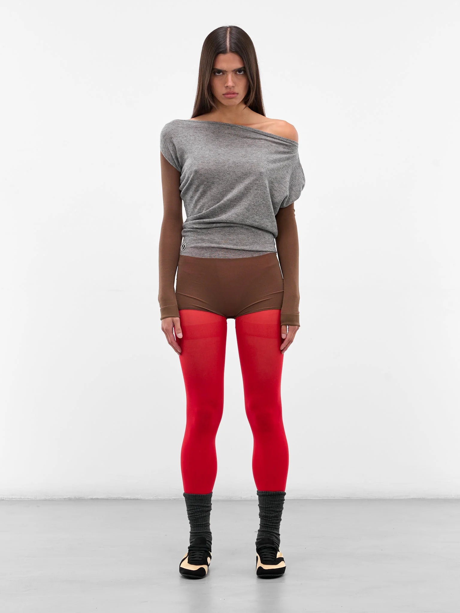 Two-Tone Heiss Knit Leotard - 1