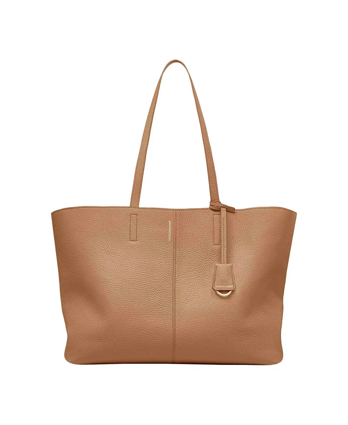 Large Leather Snap Soft Tote - 1