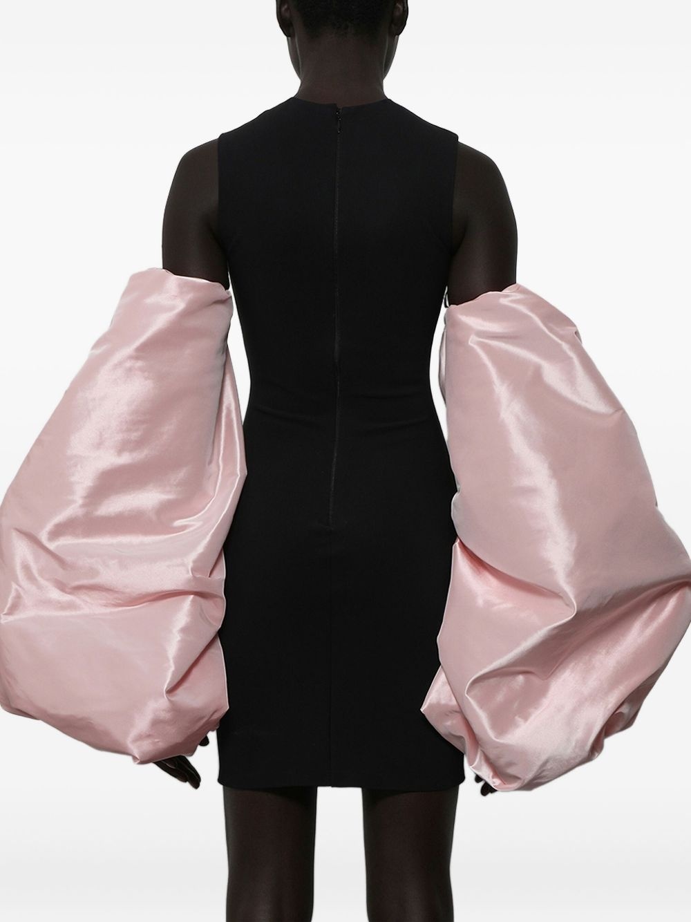 taffeta sleeved dress - 5