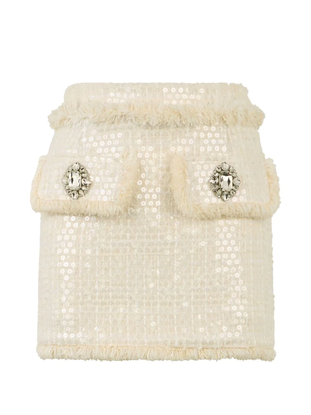 tweed paillettes mini skirt - 1