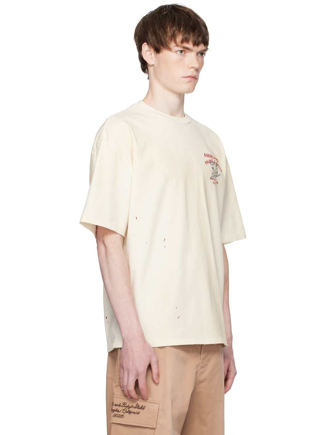 Beige 'AMIRI' Bull Oversized T-shirt - 2