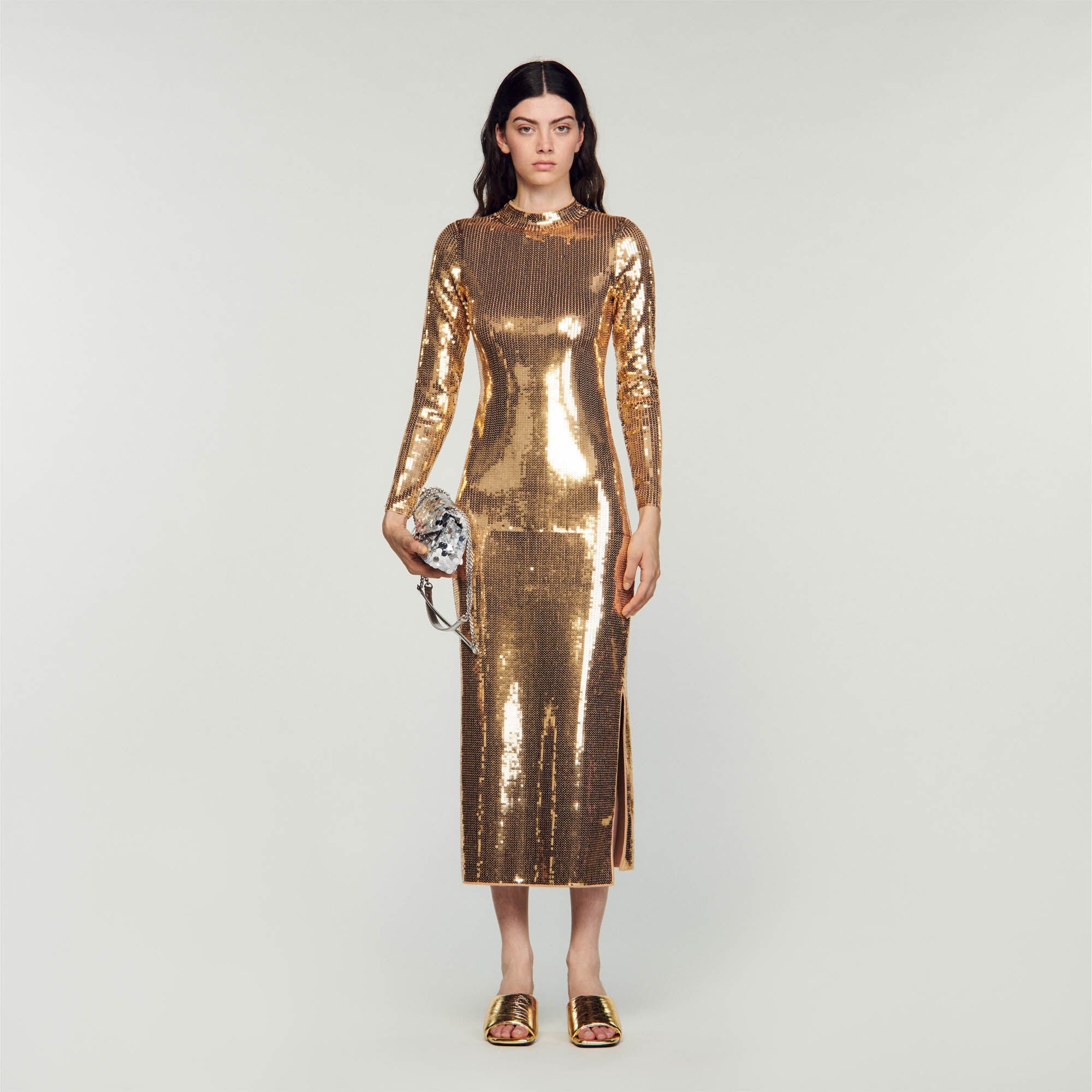 SEQUIN MIDI DRESS - 2