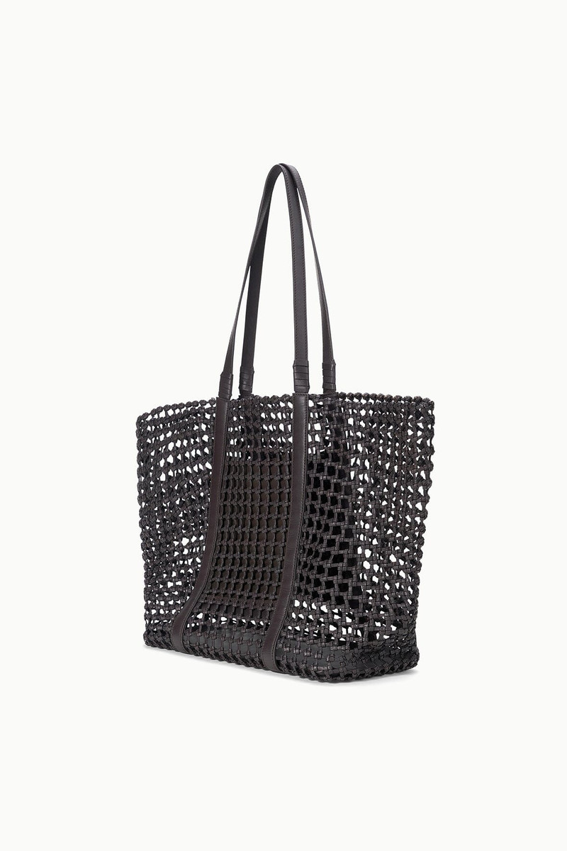 STAUD GETAWAY HAND-KNOTTED TOTE BAG ESPRESSO 5
