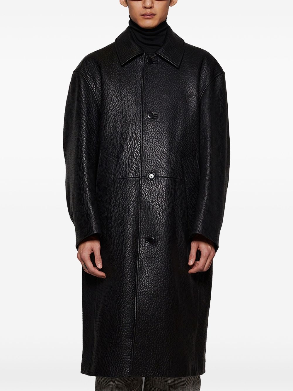 leather coat - 3