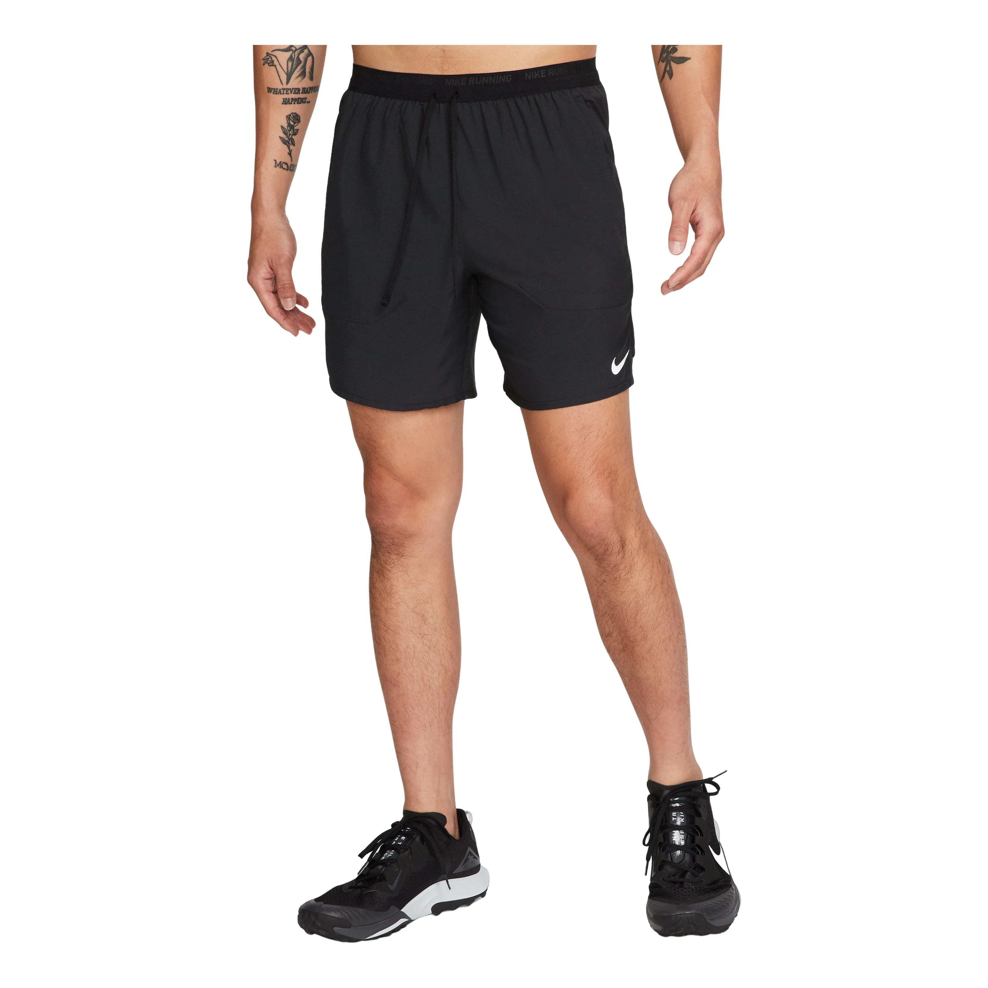 Men's Nike Solid Color Logo Sports Running Black Shorts DM4762-010 - 1
