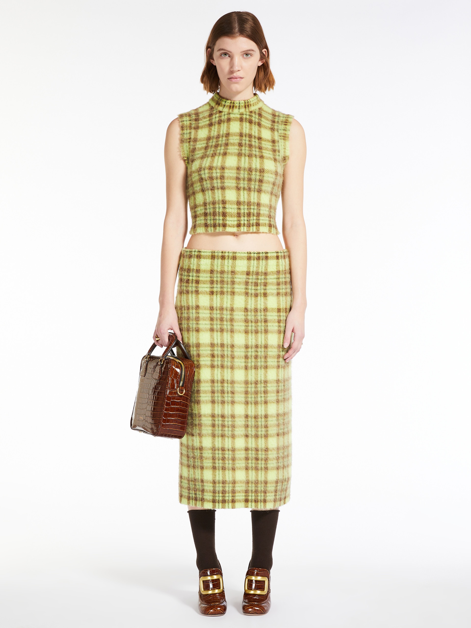 BARD Alpaca blend-knit skirt - 2