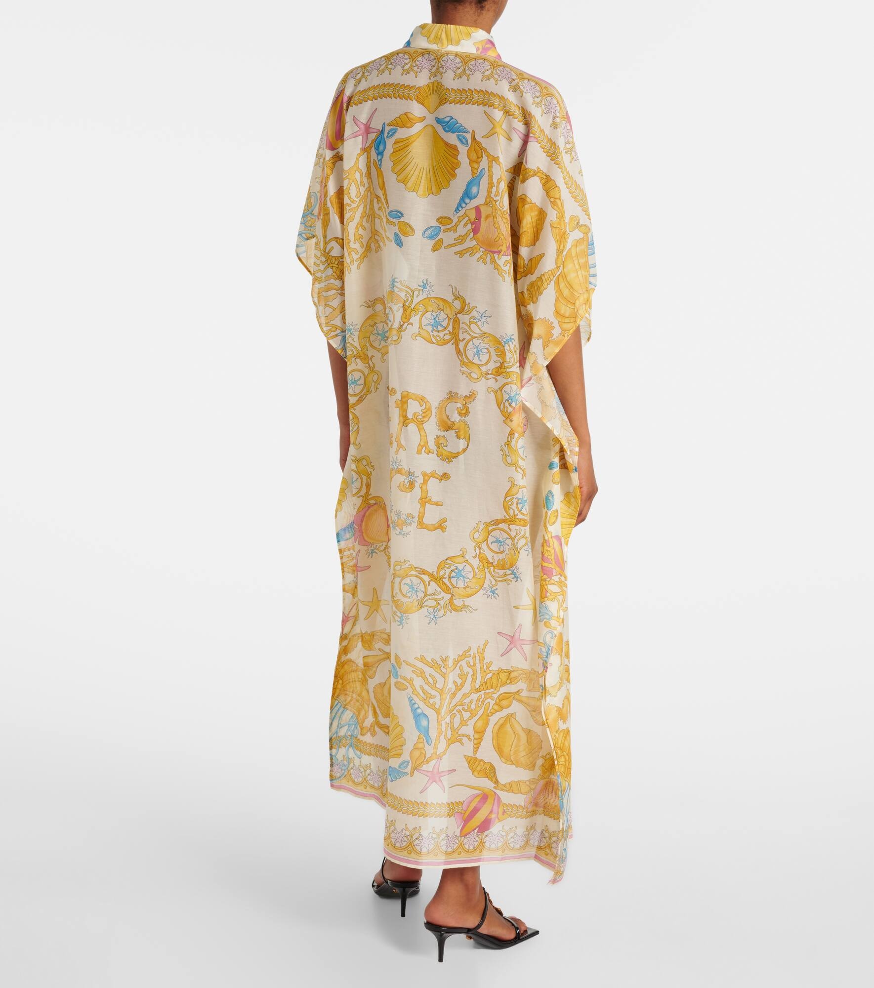 Underwater Barocco cotton and silk beach dress - 3