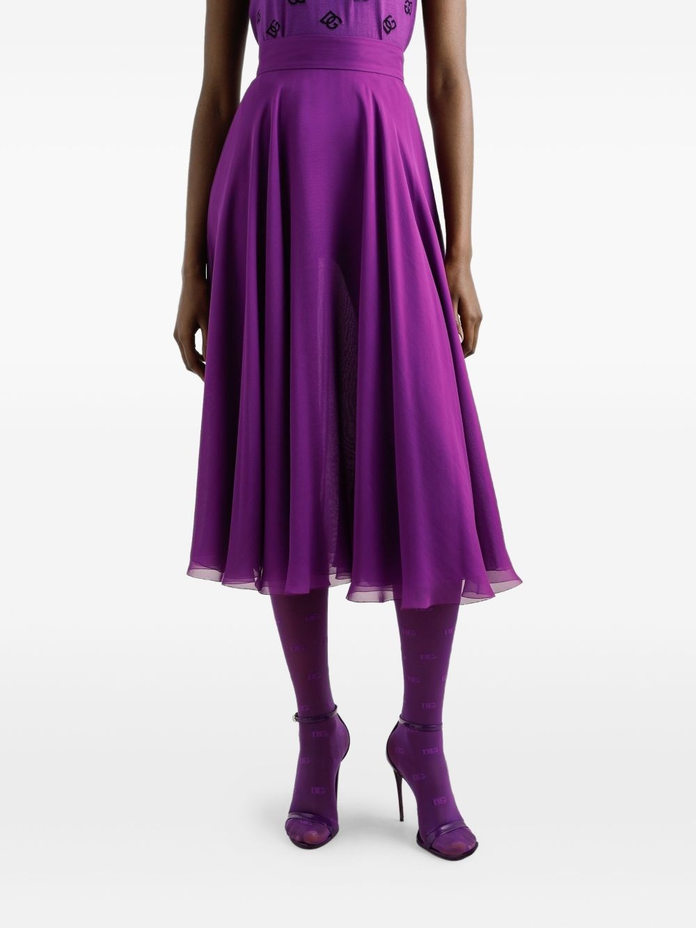 silk midi skirt - 4
