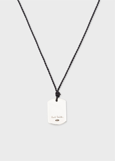 Paul Smith Navy Necklace With Silver Tag outlook
