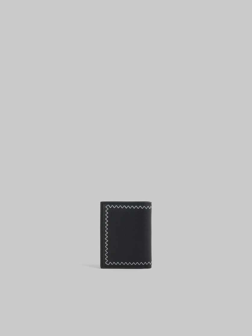 BLACK BI-FOLD WALLET WITH MARNI MENDING EMBROIDERY - 3